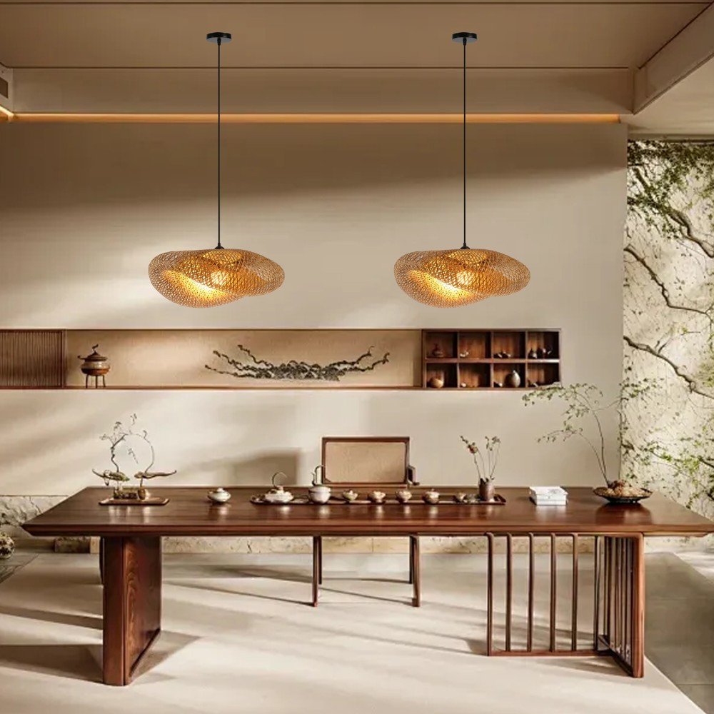 Immax BOHO HILO design riippuvalaisin, D60cm. E27, bambu