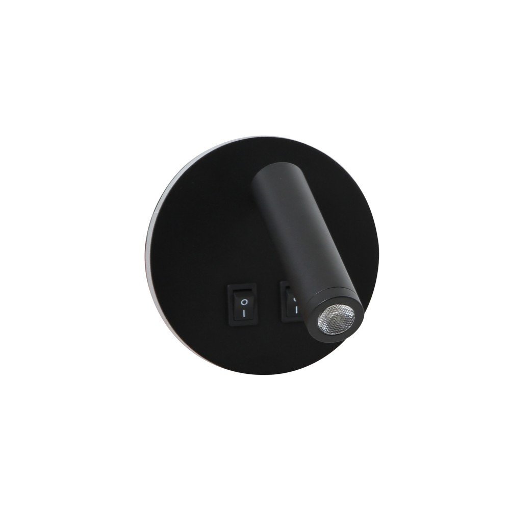 Immax GOAL 2 jungikliai, 6W LED sieninis sviestuvas, JUODAS