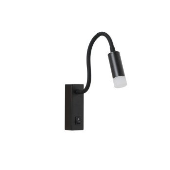 Immax GOAL dizaino LED sieninis sviestuvas su jungikliu, 3W, VISI JUODAS+ACRYL