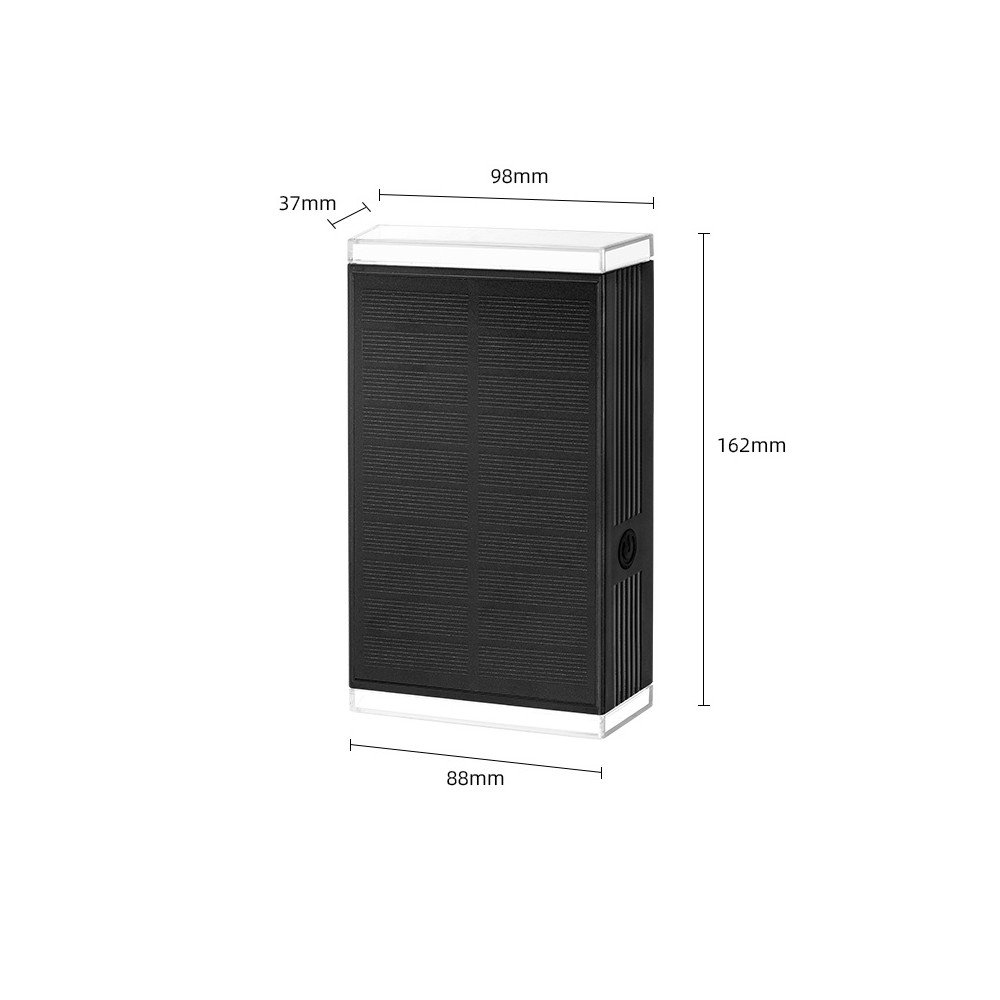 Immax SUN EASY IP44 4000K black outdoor solar wall LED lighting
