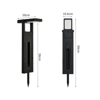 Immax SUN SLANT IP44 ara saules gaismas LED stabins, 4000K, melns