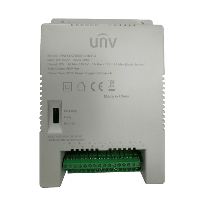 UNIVIEW UV-PWR-DC1208-C16-EU 12V 5A Industrial Power Supply