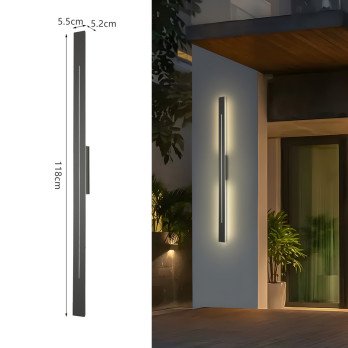 Immax LARGO outdoor LED wall/ceiling light, 30W, 3000K, 118cm, IP44, black