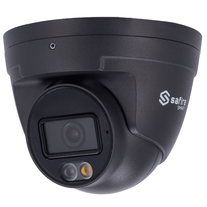 SAFIRE SMART SF-IPT020A-4I1-DL-GREY 4MP Turret IP Camera with PoE, Wi-Fi, Dual Illumination, IP67