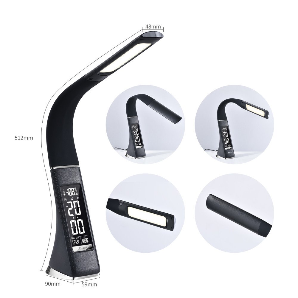 LED-poytavalaisin Immax LEATHER BLACK