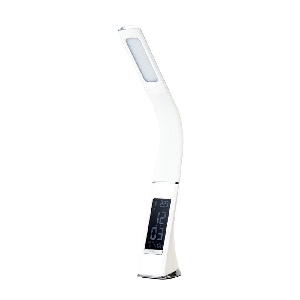 LED-poytavalaisin Immax LEATHER WHITE valkoinen