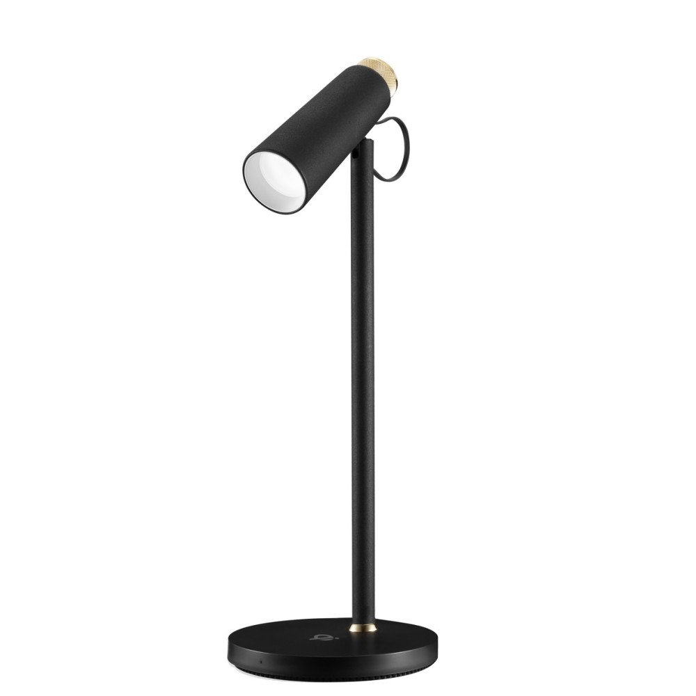 Immax TIT LED galda lampa ar Qi uzladi, melna ar zelta elementiem