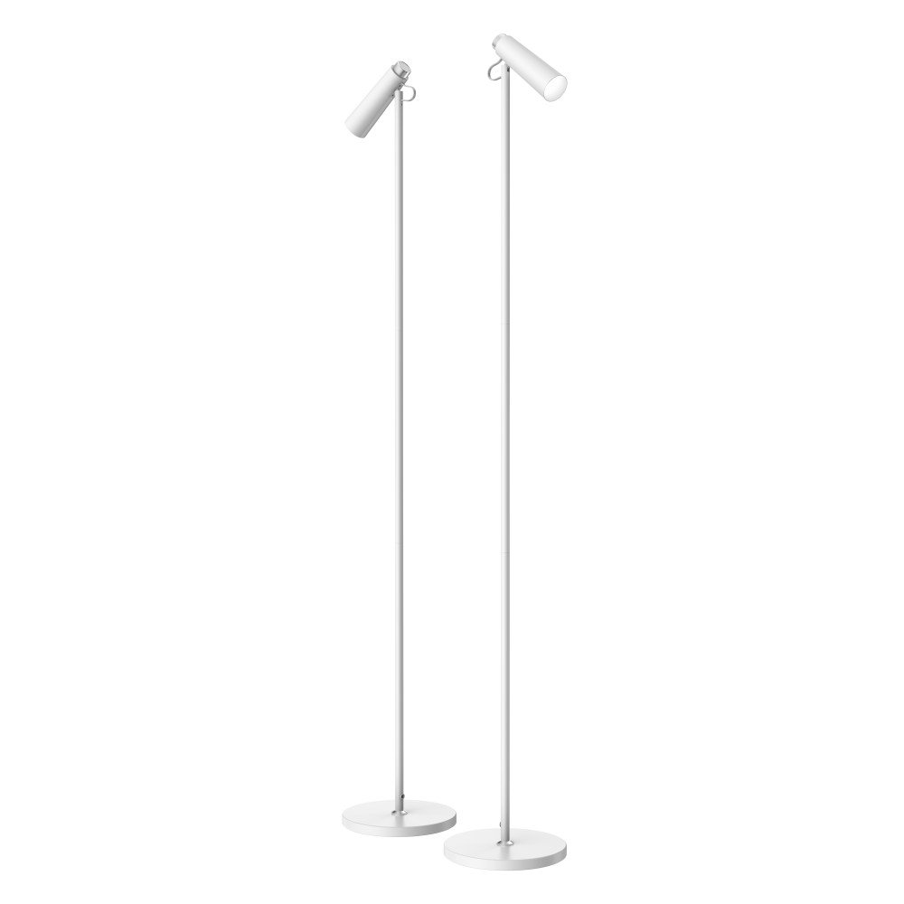 Immax TIT LED floor lamp, white with silver elements CCT