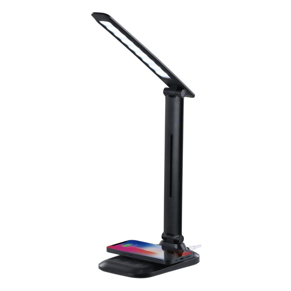 Immax LUMI LED staline lempa su Qi belaidziu ikrovimu, juoda