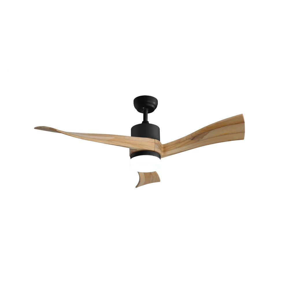 Immax NEO LITE SOFISTICADO Smart LED lubinis sviestuvas su ventiliatoriumi Tuya WiFi juodas/medinis