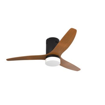 Immax NEO LITE VENTO SMART griestu lampa ar ventilatoru 18W/26W/230V Tuya Wi-Fi black-wood+ talvadibas pults