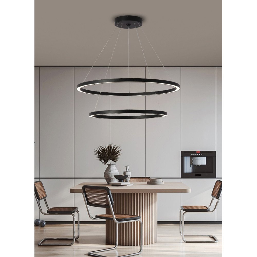 Immax NEO FINO Smart kulons gaiss melns 60+80cm CCT 93W, Zigbee 3.0