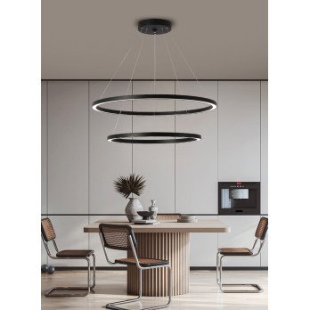 Immax NEO FINO Smart riippuvalaisin musta 60+80cm CCT 93W, Zigbee 3.0