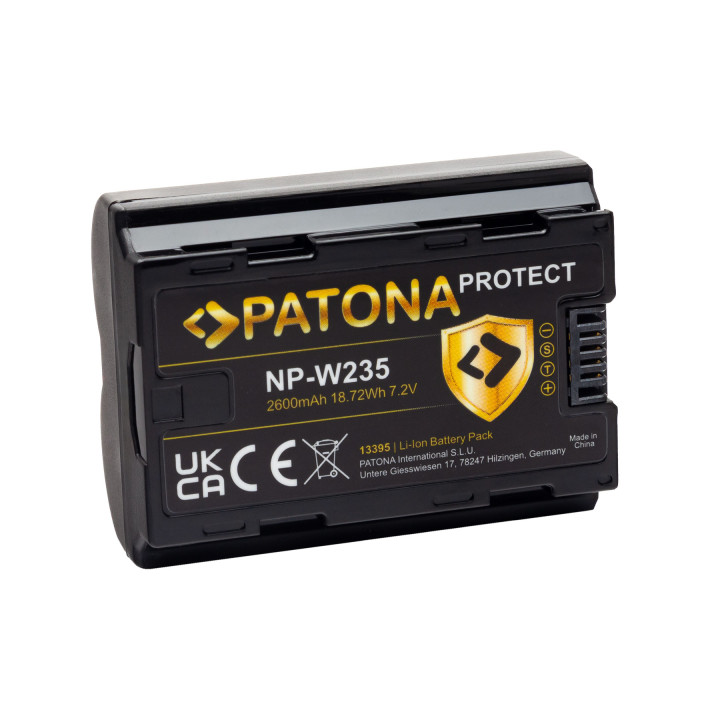 Patona PT13395 Battery for Fuji NP-W235 2250mAh 7.2V Li-Ion Protect X-T4