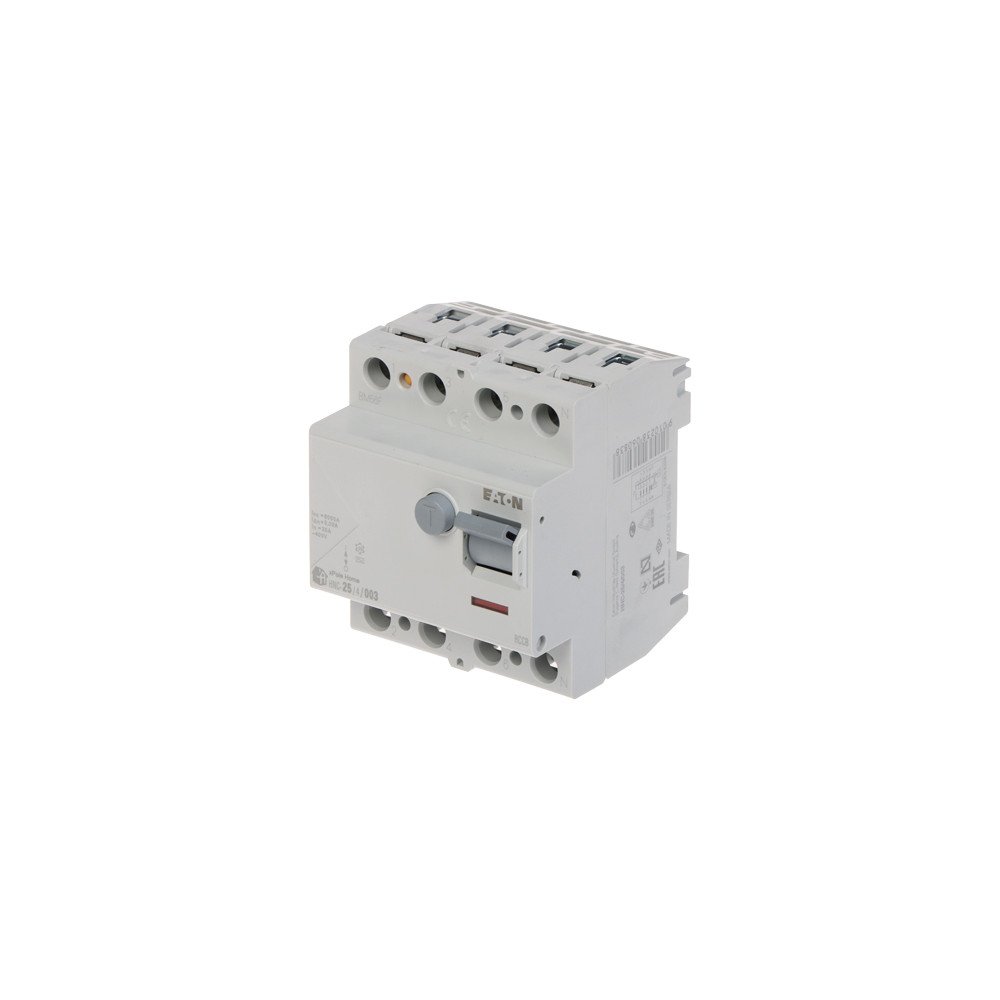 RESIDUAL CURRENT CIRCUIT BREAKER HNC-25/4/003 THREE-PHASE, AC-TYPE 30 mA 25 A EATON
