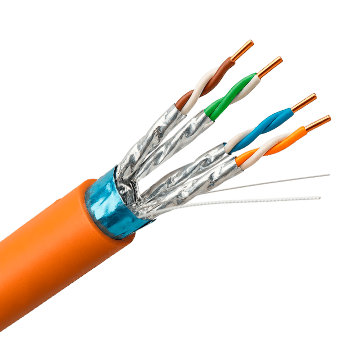 UNIVIEW UV-F/FTP6A-300-BC23AWG-DCA-R-O Cat6a F/FTP Bulk Cable 300m Orange