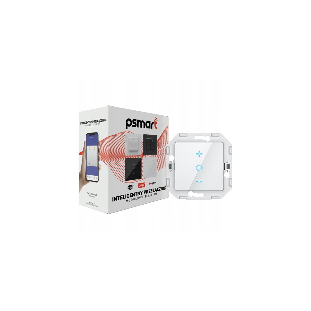 PSMART Touch dimmer 1 ahelaga valge klaas WiFi TUYA