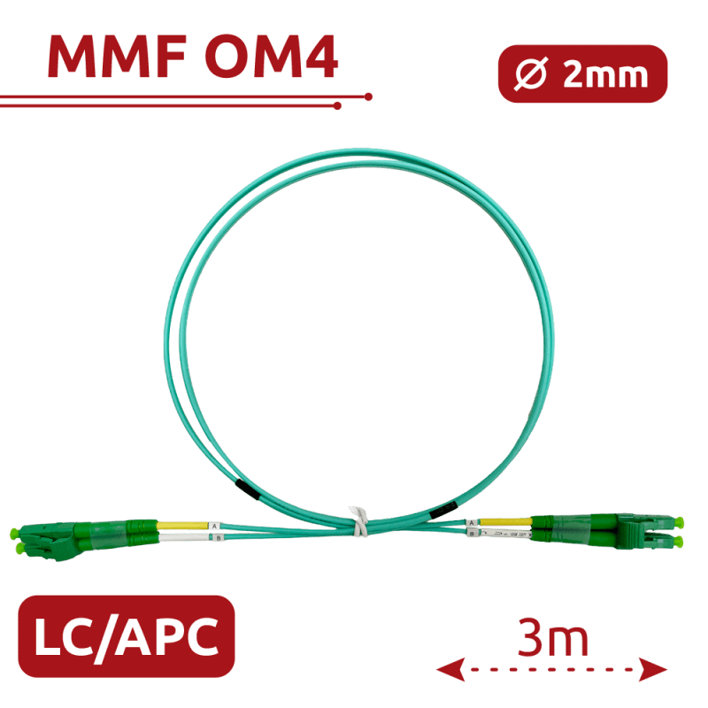 SAFIRE SF-LC-APC-LC-APC-OM4-DX-3M-A 3m LC/APC-LC/APC OM4 dupleksa