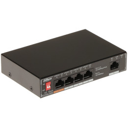 Dahua SF1005P 5-porttinen hallitsematon pöytäkytkin PoE:llä, 4 PoE-porttia, 10/100 Mbps, 55W