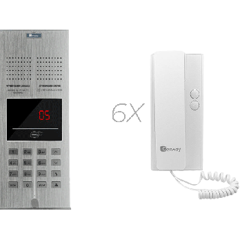 GENWAY WL-03NL-V2 6-family intercom set, Polish announcements