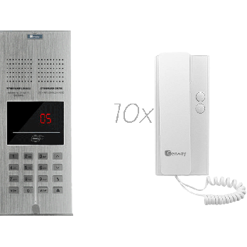 GENWAY WL-03NL-V2 10-family intercom set, Polish announcements