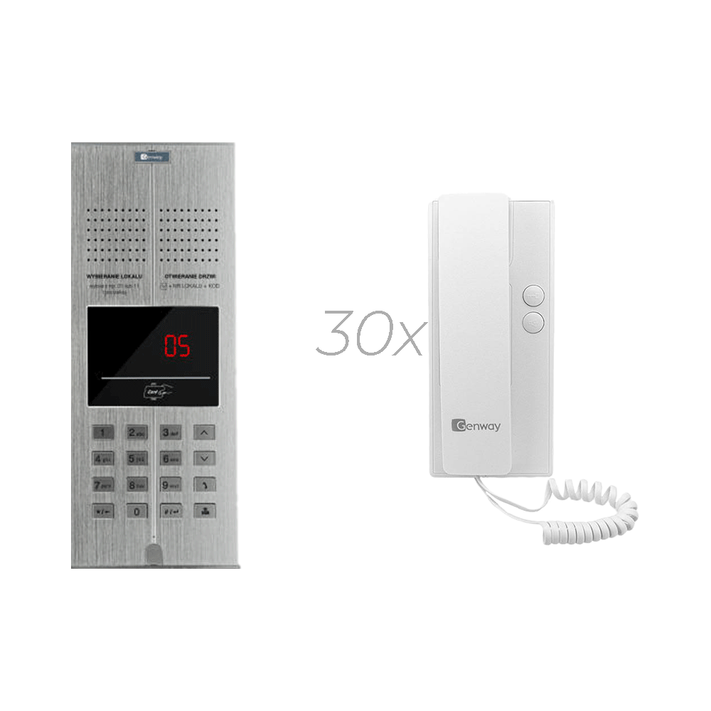 GENWAY WL-03NL-V2 30 seimos domofonu komplektas, lenkiski pranesimai