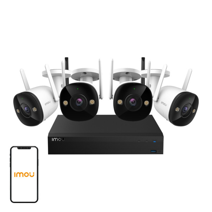 VALVONTAKIT/NVR1104HS-W-S2/4-F22 Wi-Fi, 4 KANAVAA HDD 1 Tt - 1080p 2,8 mm IMOU