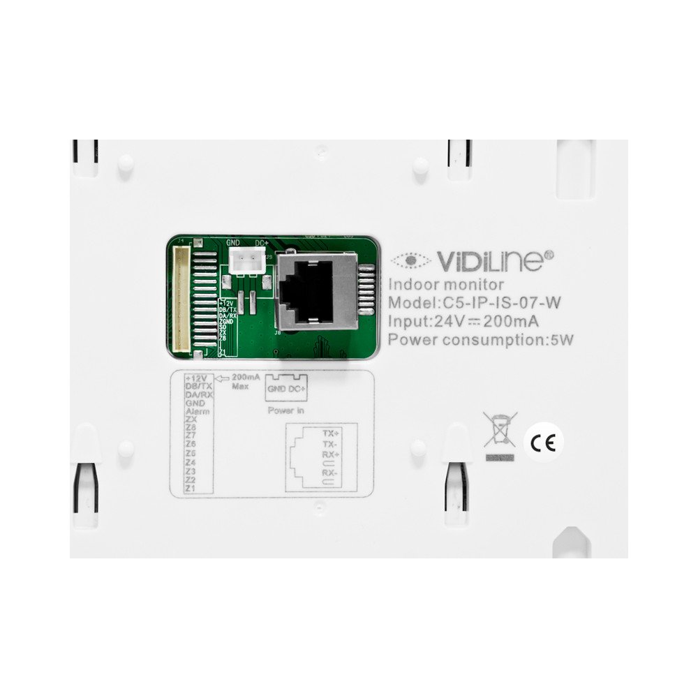 C5-IP-IS-07-W Wideodomophone monitorius IP 7" ViDiLine