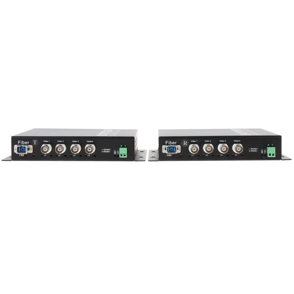 FIBER OPTIC VIDEO CONVERTER OVH-4D/SC 4x VIDEO + RS-485 TXRX SET