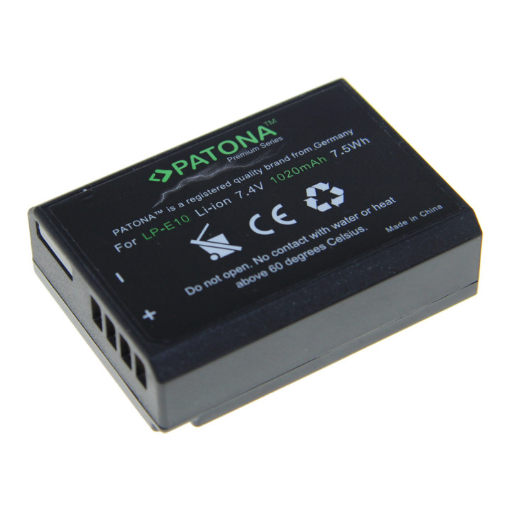 Patona PT1213 Battery Canon LP-E10 1020mAh Li-Ion Premium