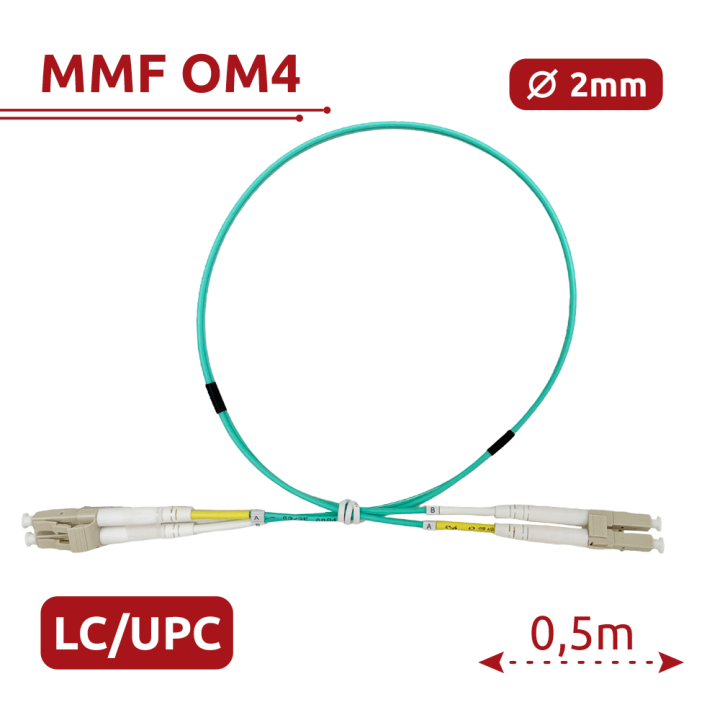 SAFIRE SF-LC-UPC-LC-UPC-OM4-DX-05M-A 5m OM4 LC/UPC kabelis