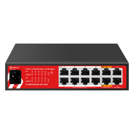 SAFIRE SF-SW8FE2GE2GE-2BT-120W Managed PoE Switch, 11 Ports, 120W