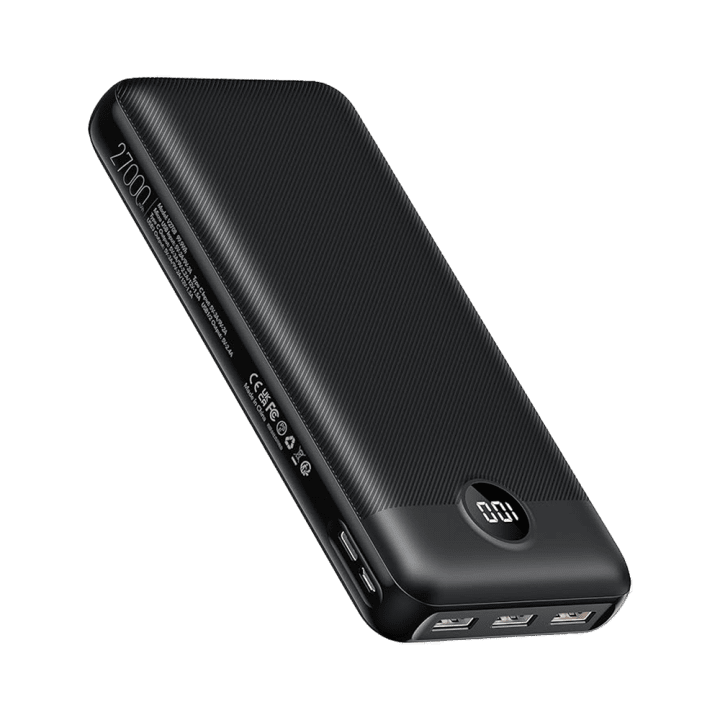 VEGER VG-W2081 10001mAh Power Bank Black – nešiojamas įkroviklis išmaniesiems telefonams ir planšetiniams kompiuteriams