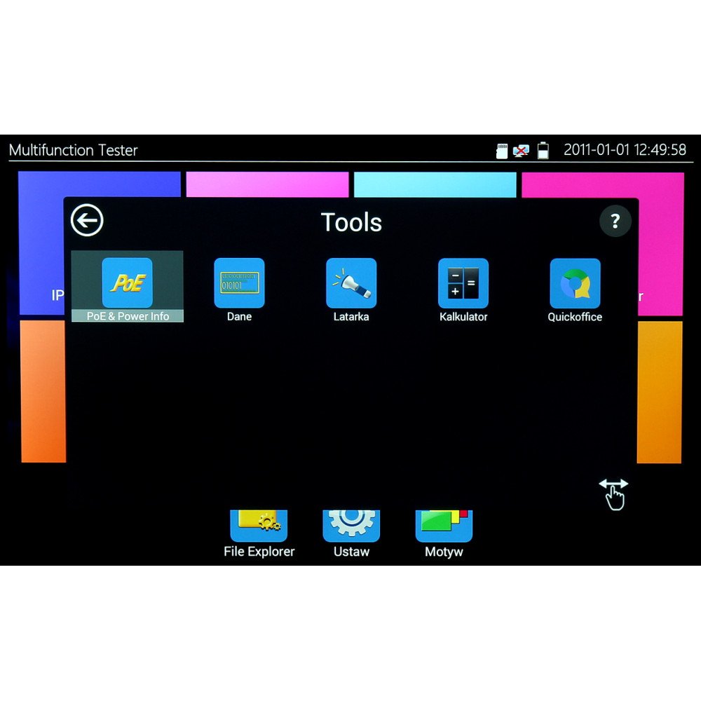 MONITOIMIVALINEN CCTV TESTERI CS-H8-70H 2Mpix PAL / NTSC