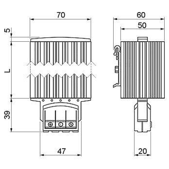 SEMICONDUCTOR HEATER HG-140-60W
