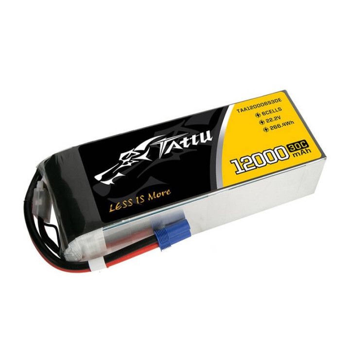 Tattu 12000 мАч 22,2 В 30C 6S1P Lipo аккумулятор для БПЛА с вилкой EC5