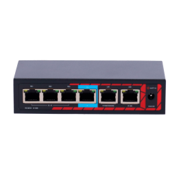 SAFIRE SF-POE-EXT0604-60 PoE pagarinātājs 4 porti Gigabitu 60W