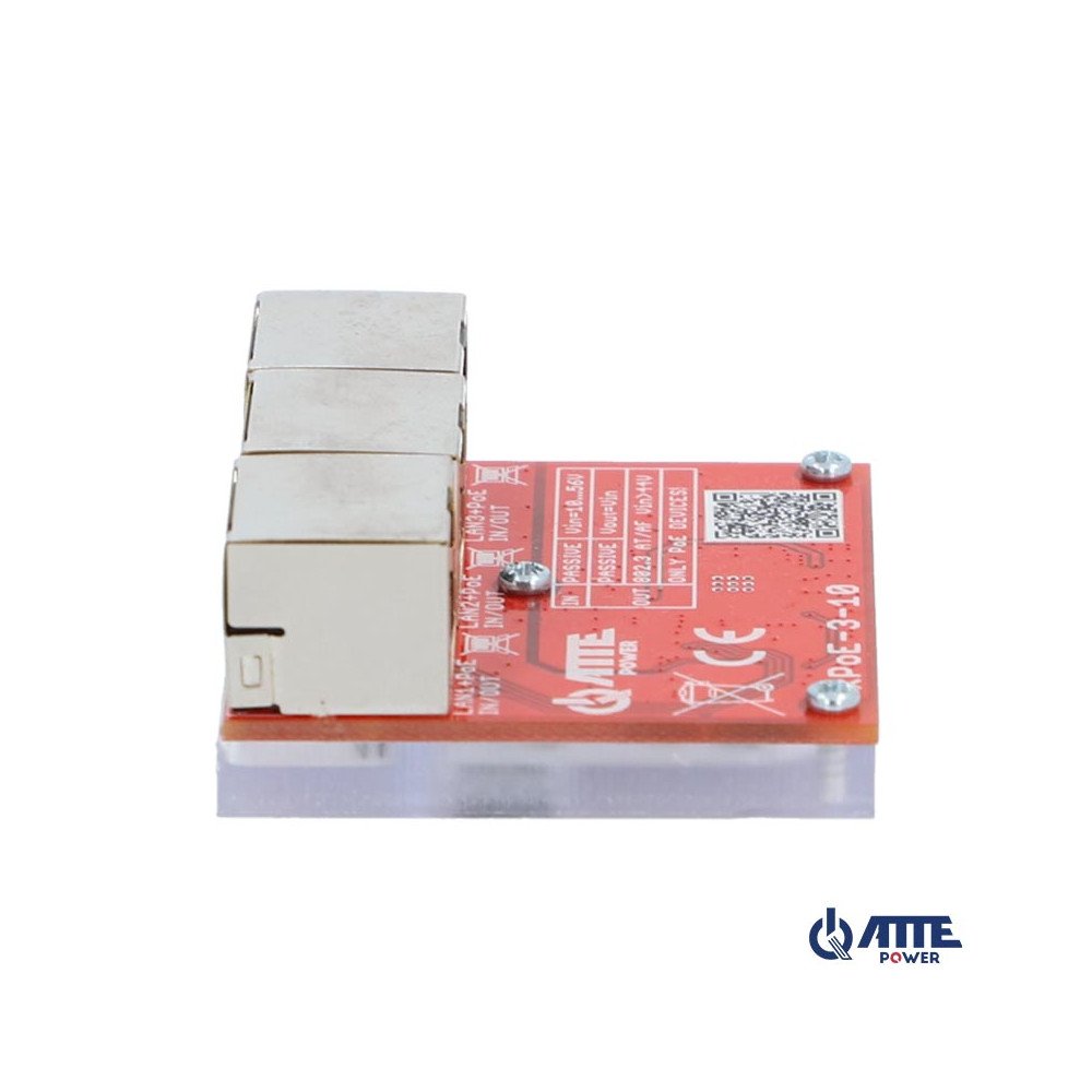 3 prievadu PoE jungiklis 10/100Mbps ATTE XPOE-3-10