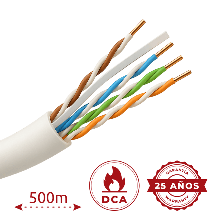 SAFIRE UTP6-500-H-Dca Cat6 UTP kabelis 500m