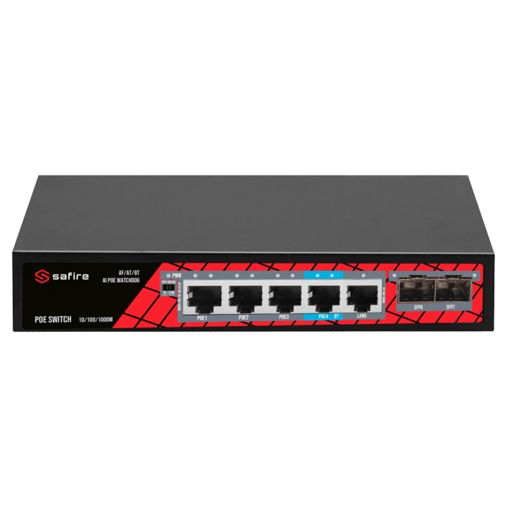 SAFIRE SF-SW0704HIPOE-GMF-65 5-портовый Gigabit PoE коммутатор