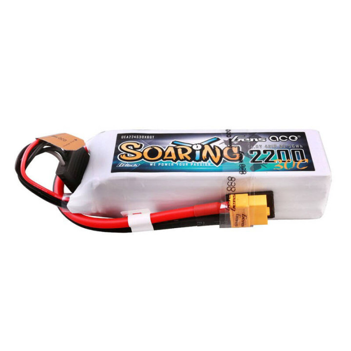 Gens ace G-Tech Soaring 2200mAh 14,8V 30C 4S1P LiPo akumulators ar XT60