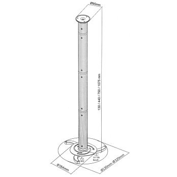 BRATECK-PRB-3 PROJECTOR BRACKET