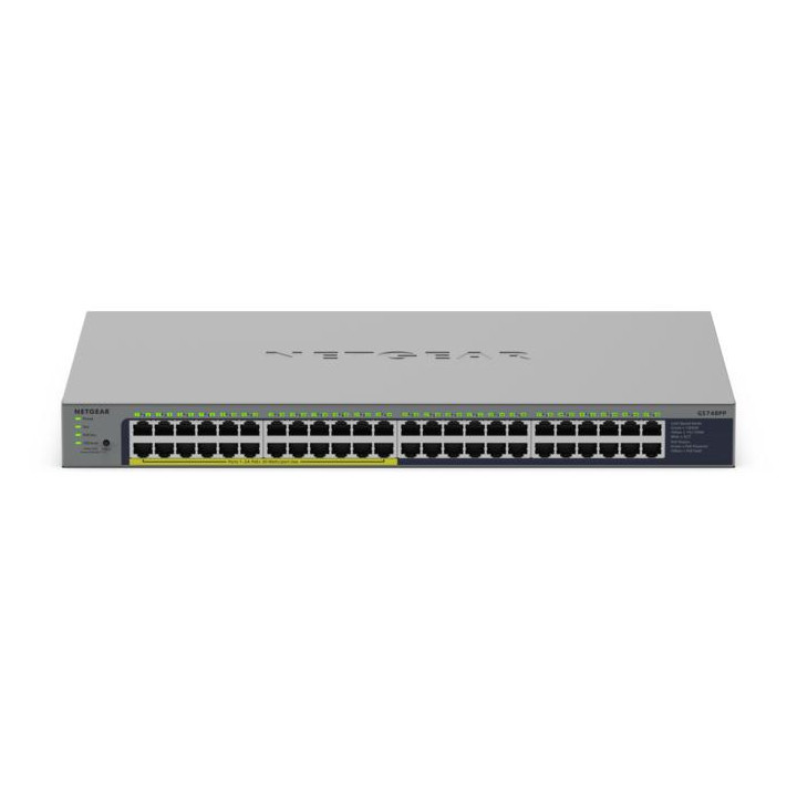 NETGEAR GS748PP Unmanaged PoE+ Gigabit Ethernet Switch (48-Port) Gray