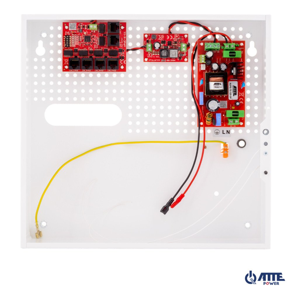 Barosanas avots ATTE ar 72 W, 6 portu PoE sledzi 10/100 Mbps IPUPS-5-11-F
