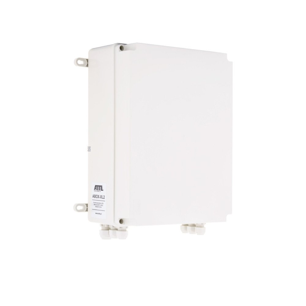 ATTE-puskurisarja 5 IP-kameralle, ABOX-XL2 ulkoisessa kotelossa (1x AKU 7Ah), 72W virtalahde, 6-porttinen PoE-kytkin 10/100Mbps 
