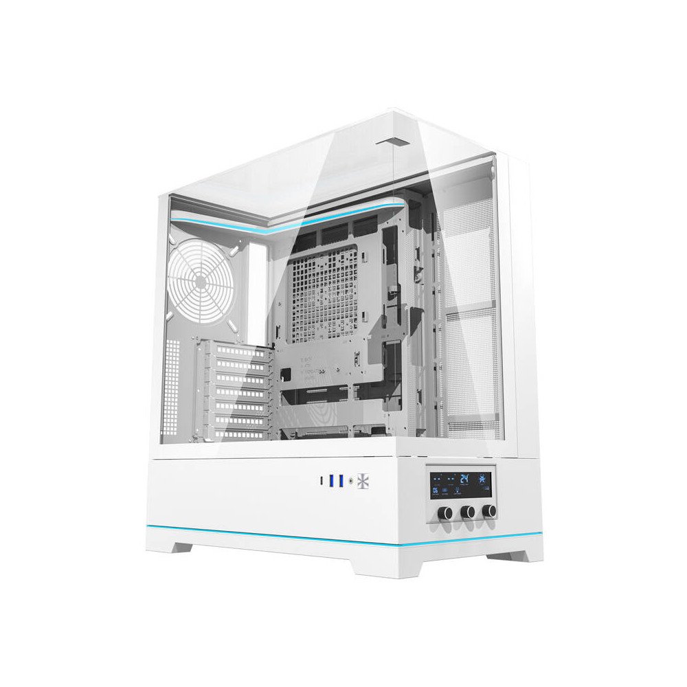 Darkflash DY450 datora korpuss bez ventilatoriem (balts)