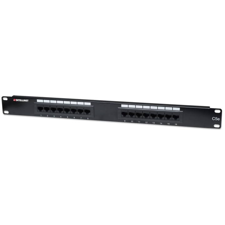 Intellinet 513548 Cat5e UTP 16-портовая патч-панель 1U черная