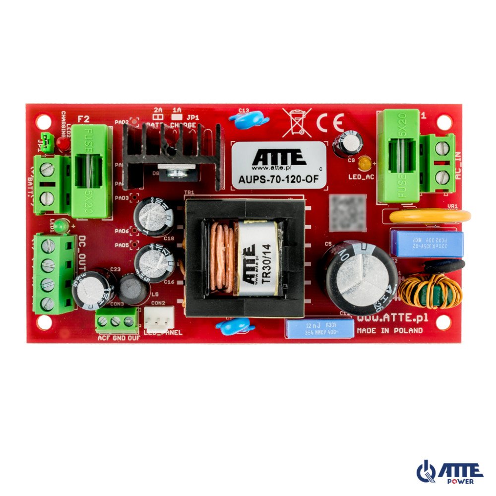 SMPS 12V ATTE buferinis maitinimo saltinis AUPS-70-120-OF
