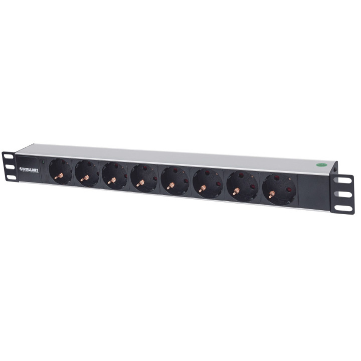 Intellinet 714037 19" 1.5U 8-Vietu Strāvas Sloksne 15A