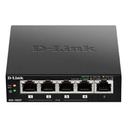 D-Link DGS-1005P/E PoE+ slēdzis 5 porti 60W